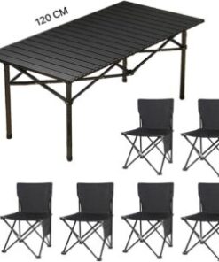 120 Cm Table + 6 Chairs