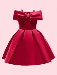 Girl's Red Dress Without Sleeve